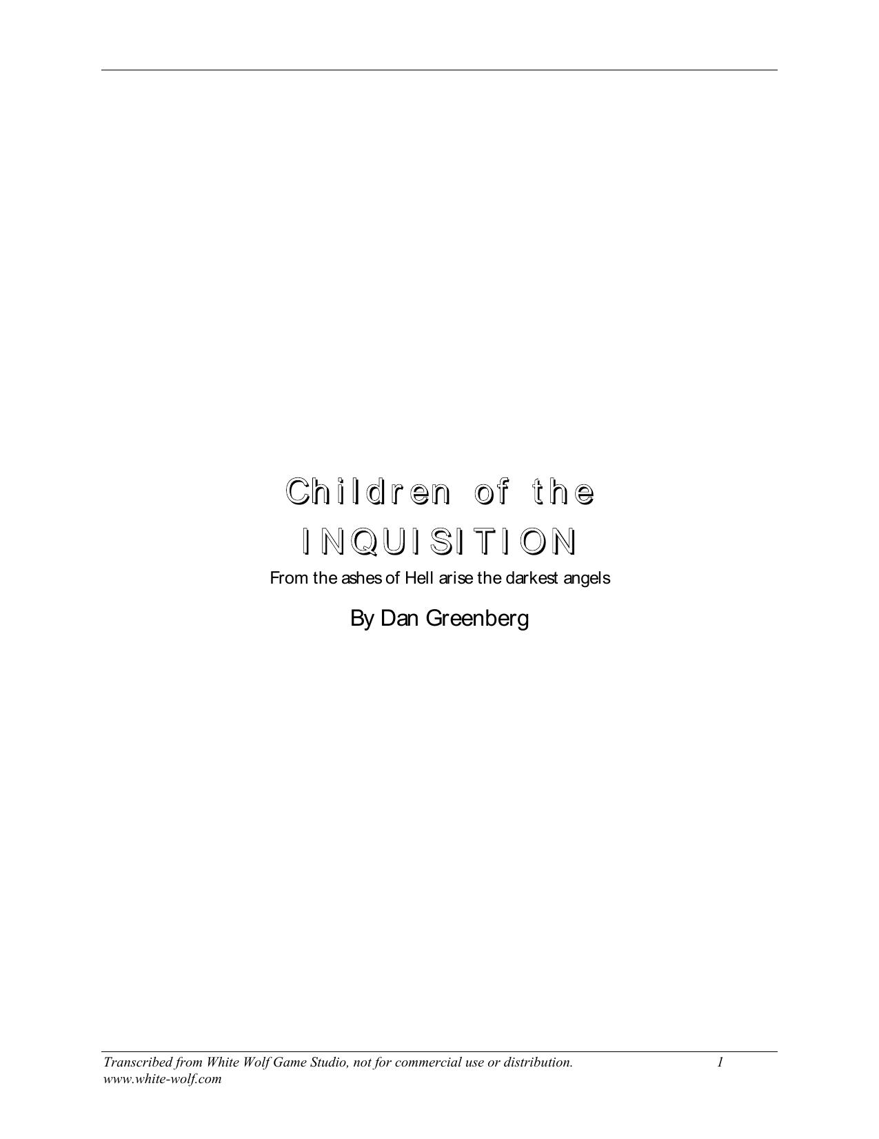 Children of the Inquisition