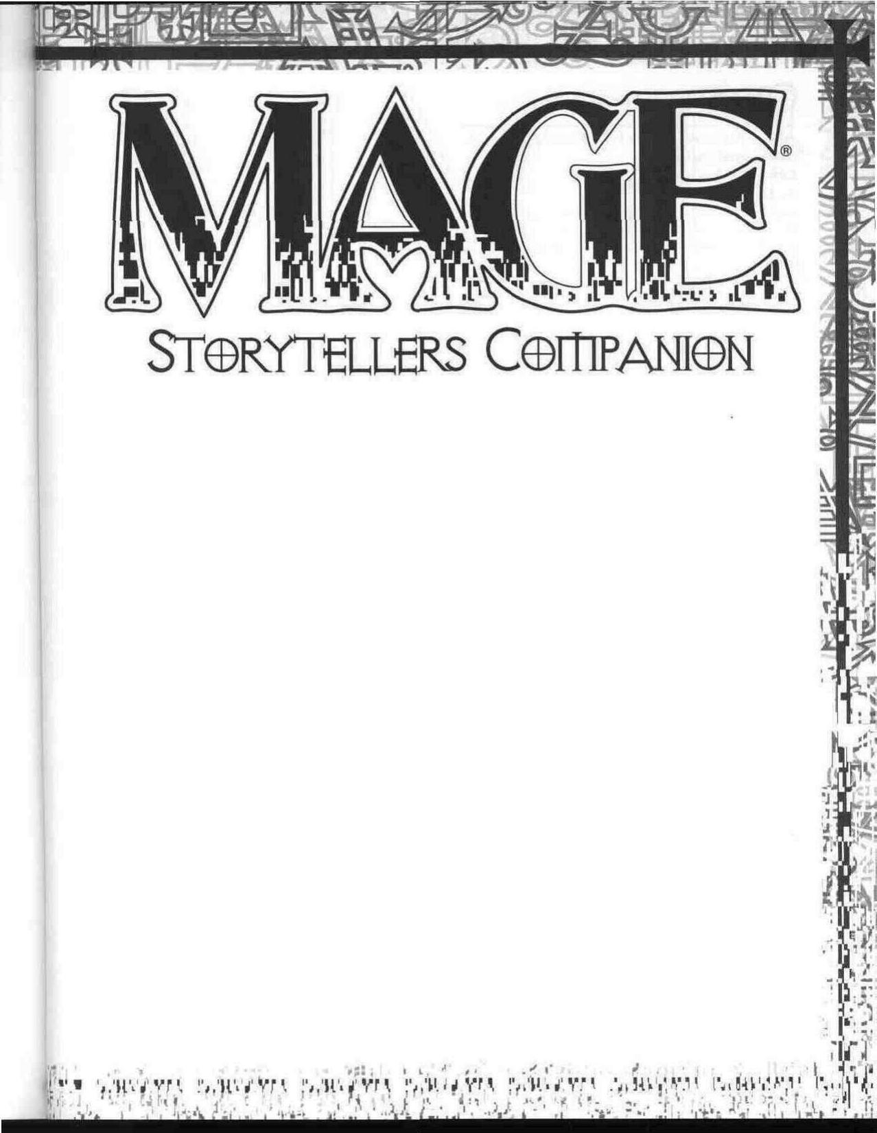 2000 WW4601 Mage Storytellers Companion (Book Only)