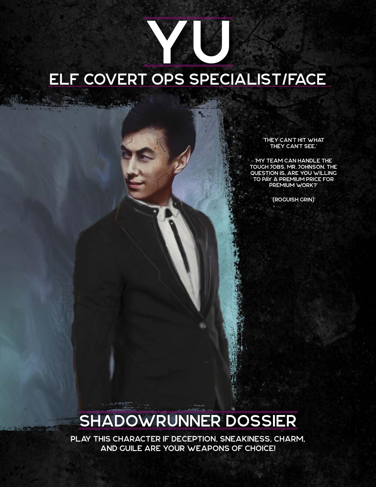 Shadowrun: Beginner Box: Yu Dossier