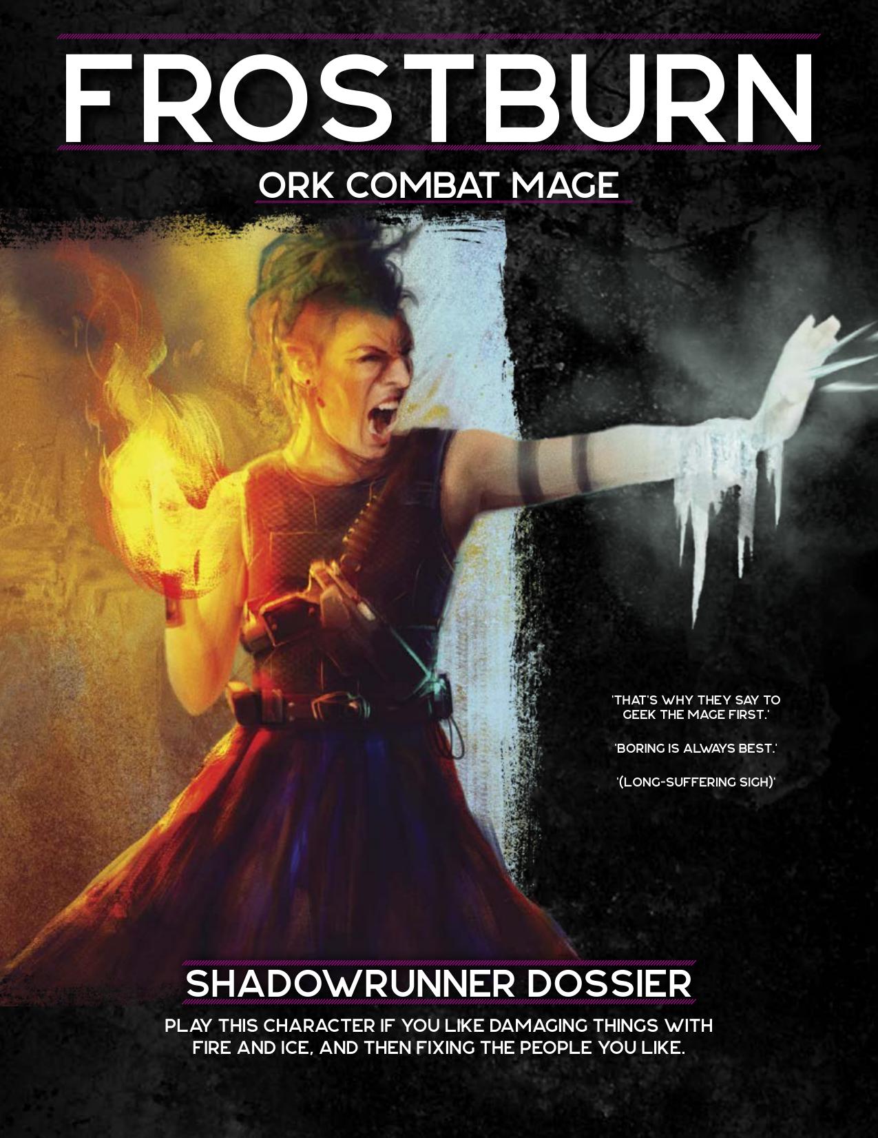 Shadowrun: Beginner Box: Frostburn Dossier