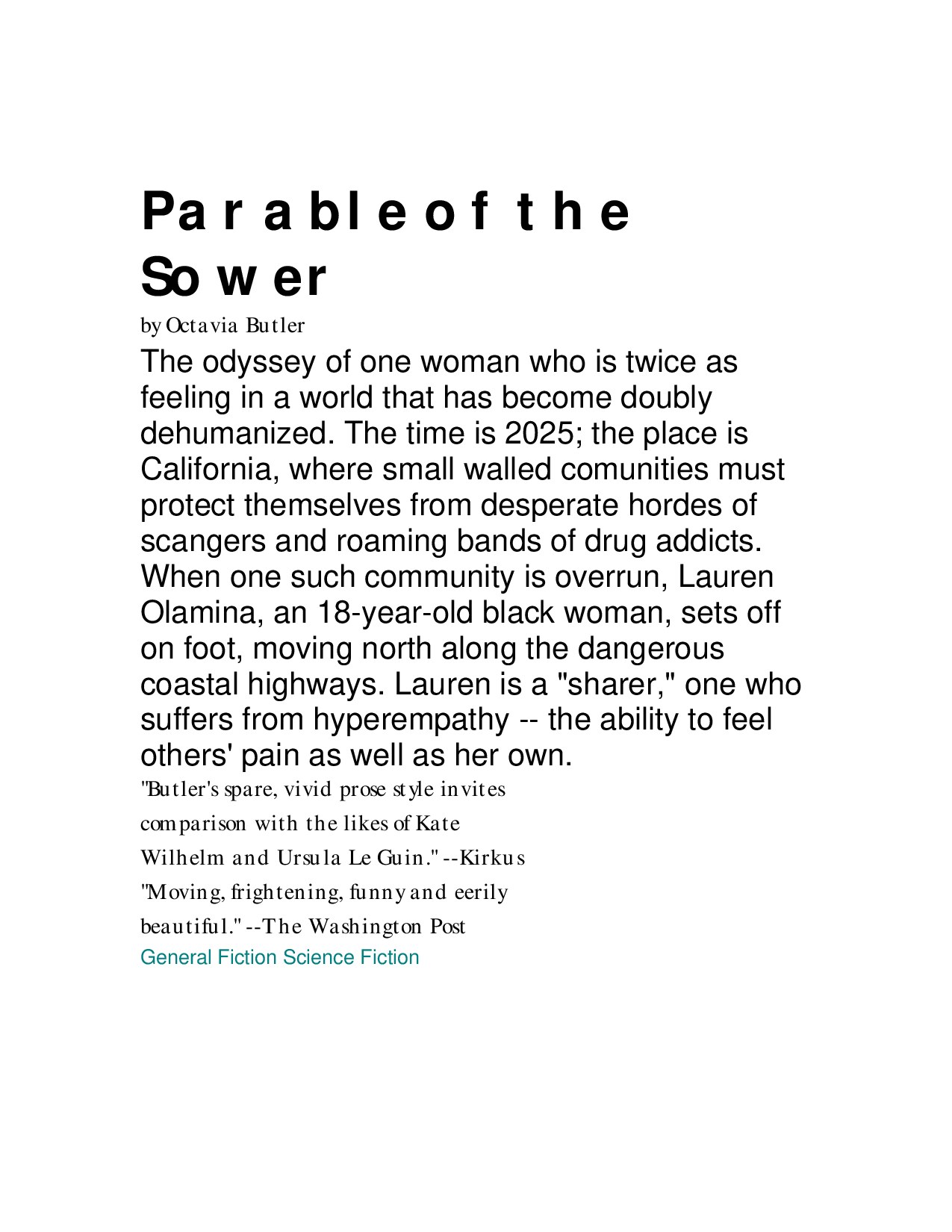 Parable of the Sower